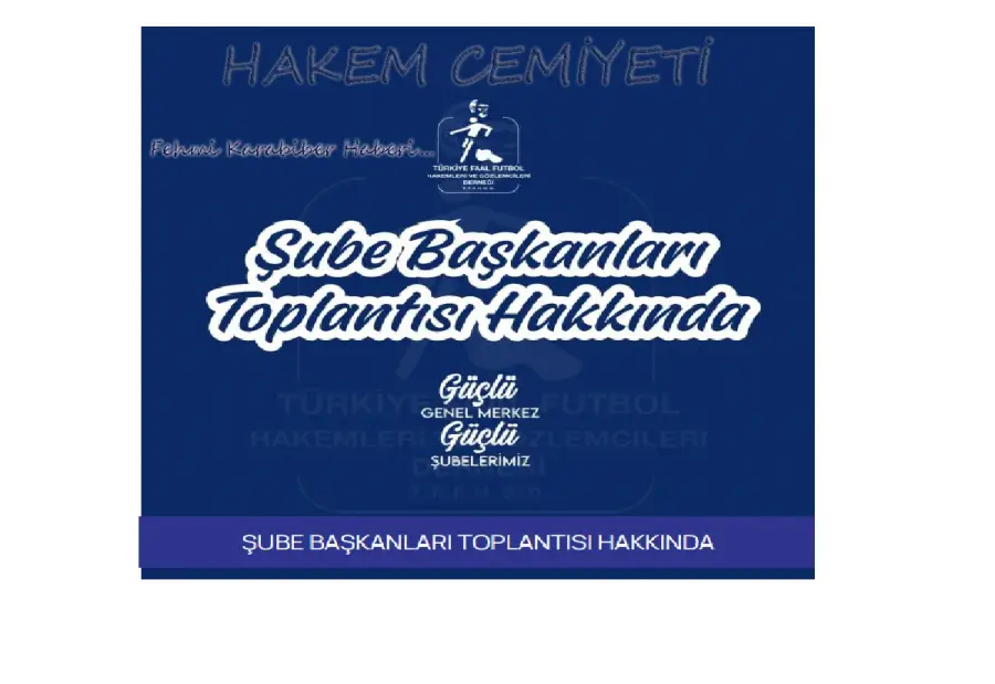 GENEL MERKEZ ŞUBELERLE YAPILAN TOPLANTI İLE İLGİLİ AÇIKLAMA YAPTI